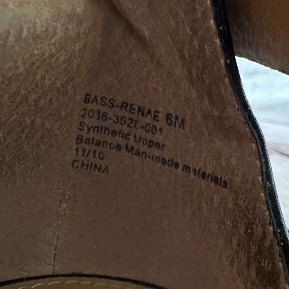 G.H. Bass & Co. Black Renae Wedge Sandals, Size 6 - Picture 6 of 6